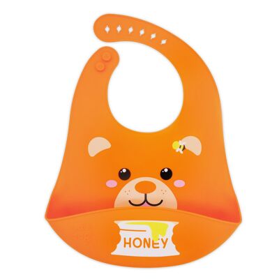 Babi Hapi® Animal Silikon Babylätzchen zum Absetzen - Bär