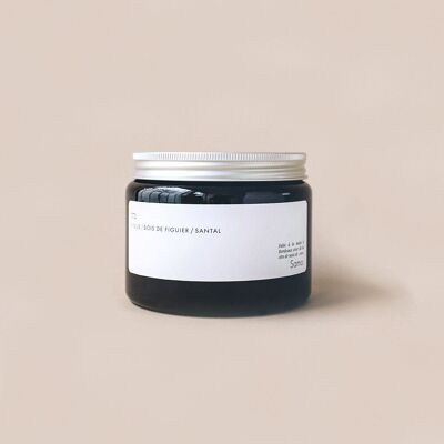 Fig, fig wood and large sandalwood scented candle