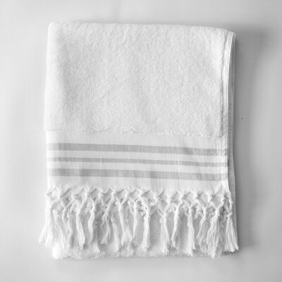 Plush Bath Towel- White