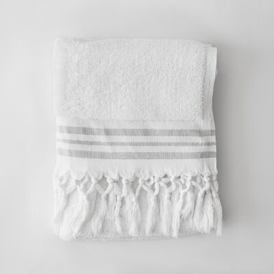 Plush Hand towel/ Bath mat- White
