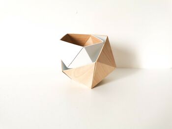 Boîtes origami bois érable / blanc 5