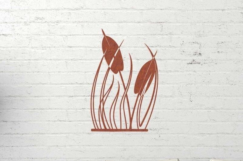 Wanddecoratie Pampagras Roestmetaal, 141613