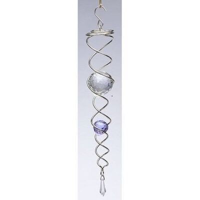 Windspinner Spin Art Crystal Tail Argent/Paars, CTSP0806