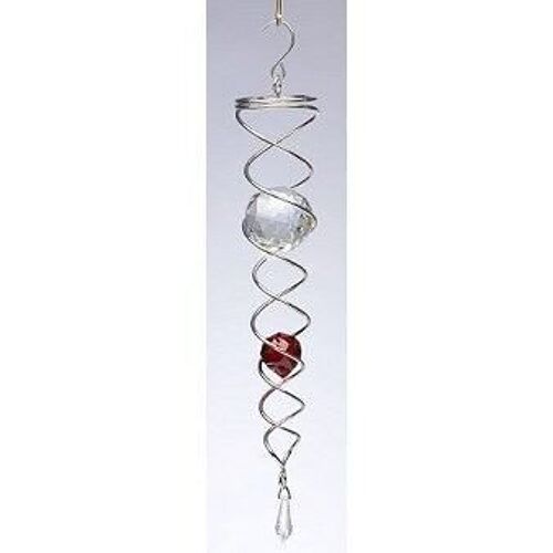 Spin Art Crystal Tail Zilver/Rood, CTSR0803