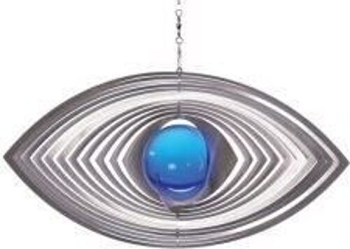 Wind spinner - BlinQ Art - Ellipse - Stainless steel - 735339 - 220 X 105 mm - Glass Ball 35mm