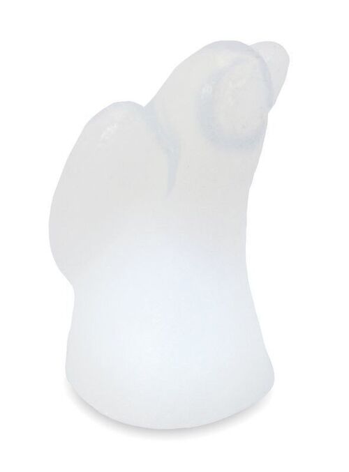 Himalaya Zoutkristal Lamp Engeltje Op Siliconendopjes - Wit - 13 Cm Hoog