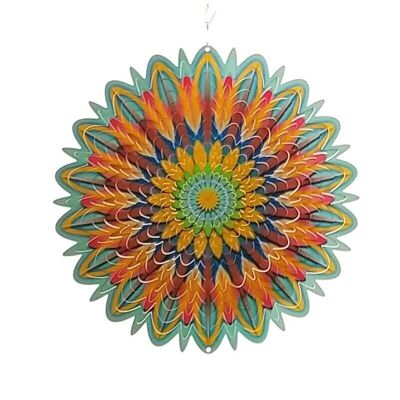 Moulin à Vent Spin Art, Mandala Nouvelle Fleur, 12MFL300, Ø30cm