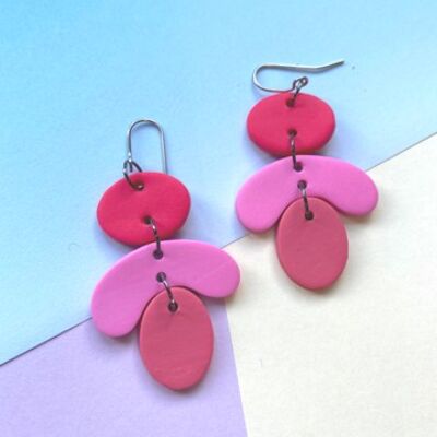 Blütenblätter Ohrringe rosa