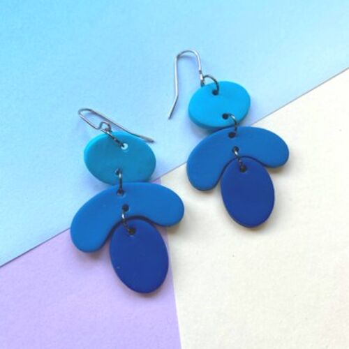 Petals Earrings   blue