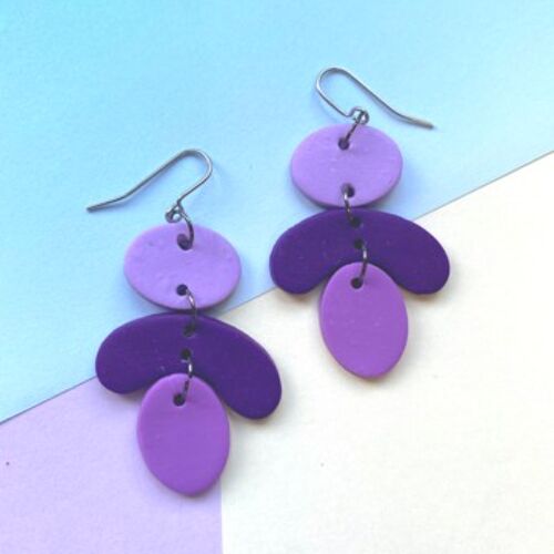 Petals Earrings   purple