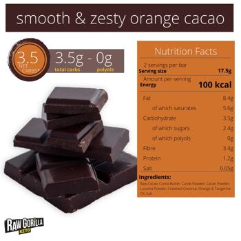 Chocolat brut Gorilla Keto Smooth & Zesty Orange 2