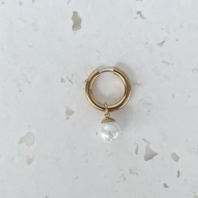 LUNA by unit / Big B.O gold plated with pearl - white