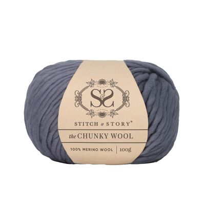 The Chunky Wool 100g balls - Fossil Grey