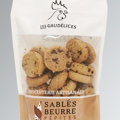 Sablés tradition pur beurre pépites chocolat sachet zippable 180 g