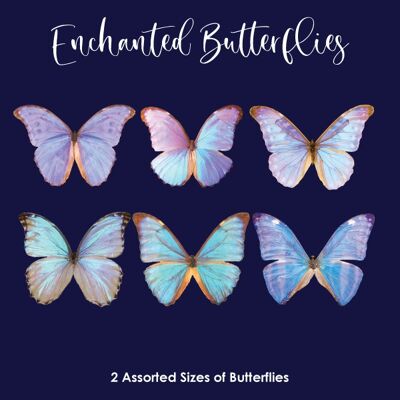 Crystal Candy Edible Wafer Butterflies - Enchanted Butterflies