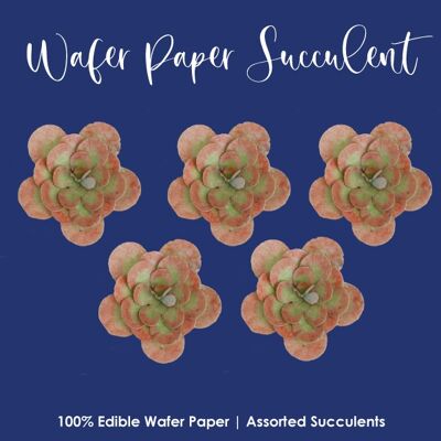 Fleurs et feuilles comestibles de gaufrette de bonbons de cristal - Âme de natures succulentes de papier de Make-a-wafer