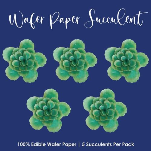 Crystal Candy Edible Wafer Flowers and Leaves - Make-a-Wafer Paper Succulent Jungle Vine