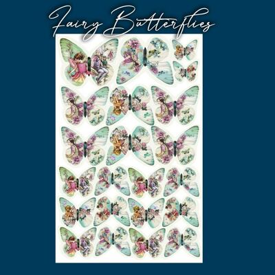 Crystal Candy Edible Wafer Butterflies -  Fairy Butterflies
