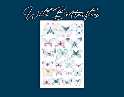 Crystal Candy Edible Wafer Butterflies -  Wild Butterflies
