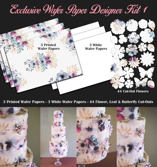 Crystal Candy Edible Wafer Kits - Exclusive Wafer Paper Designer Kit 1