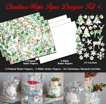 Crystal Candy Comestible Wafer Kits - Christmas Wafer Paper Designer Kit 4