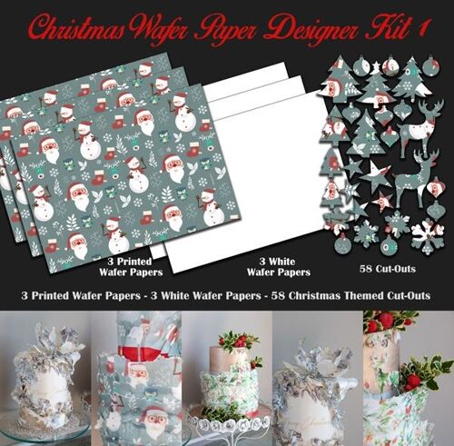 Crystal Candy Edible Wafer Kits - Christmas Wafer Paper Designer Kit 1