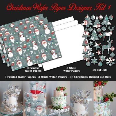 Crystal Candy Edible Wafer Kits - Christmas Wafer Paper Designer Kit 1