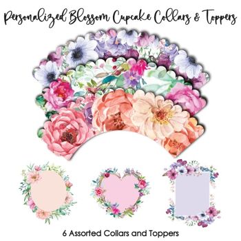 Colliers et Toppers Crystal Candy Cupcake - Fleurs à Personnaliser
