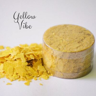 New!! Crystal Candy Edible Cake Flakes - Yellow Vibe