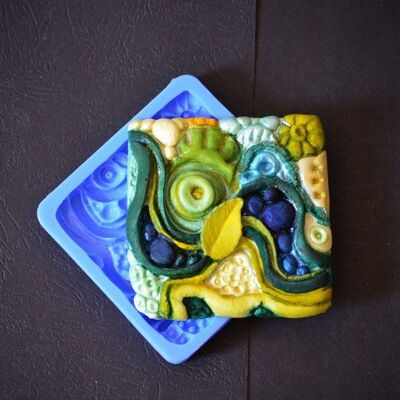 Crystal Candy Bas Relief Mould - Geographic