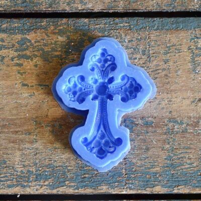 Crystal Candy Bas Relief Mould - Ornate Cross