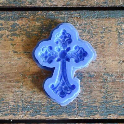 Crystal Candy Bas Relief Mould - Ornate Cross