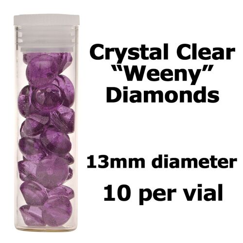 Crystal Candy Edible Isomalt Diamonds - 13mm. Violet