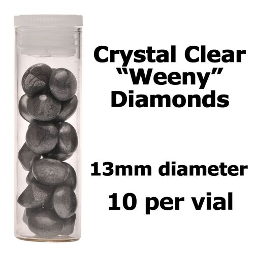 Crystal Candy Edible Isomalt Diamonds - 13mm. Grey