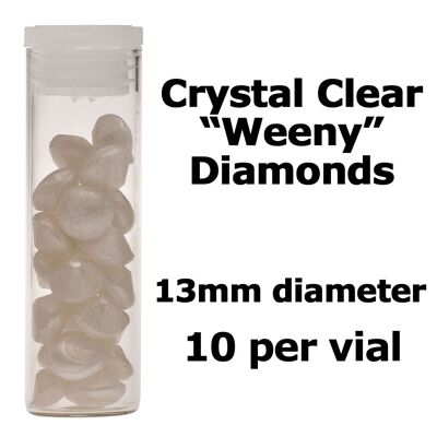 Crystal Candy Edible Isomalt Diamonds - 13mm. Pearl