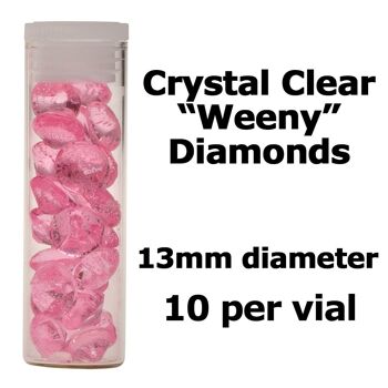 Diamants Isomalt comestibles Crystal Candy - 13 mm. Rose pâle