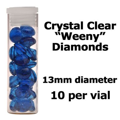 Crystal Candy Edible Isomalt Diamonds - 13mm. Navy