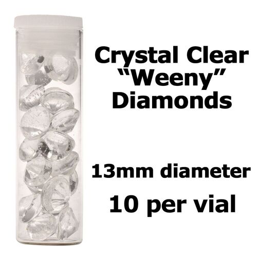 Crystal Candy Edible Isomalt Diamonds - 13mm. Clear