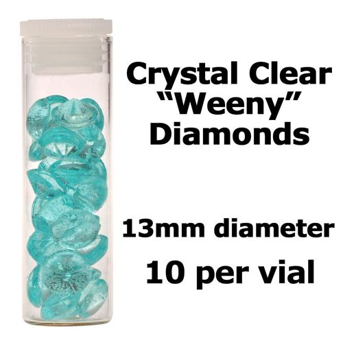Crystal Candy Edible Isomalt Diamonds - 13mm. Baby Blue