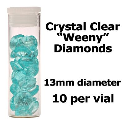 Crystal Candy Edible Isomalt Diamonds - 13mm. Baby Blue