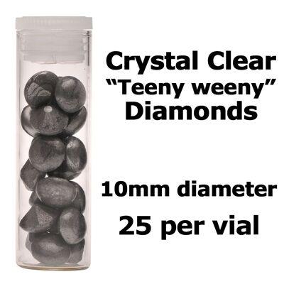 Crystal Candy Edible Isomalt Diamonds - 10mm. Silver