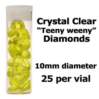 Diamants Isomalt comestibles Crystal Candy - 10 mm. Chaux