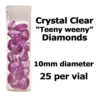 Crystal Candy Edible Isomalt Diamonds - 10mm. Lilac