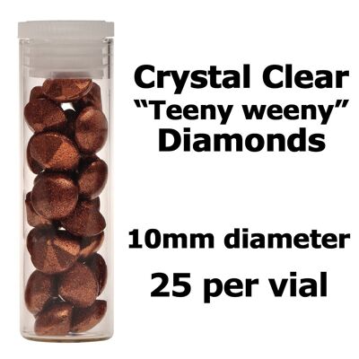 Crystal Candy Edible Isomalt Diamonds - 10mm. Copper