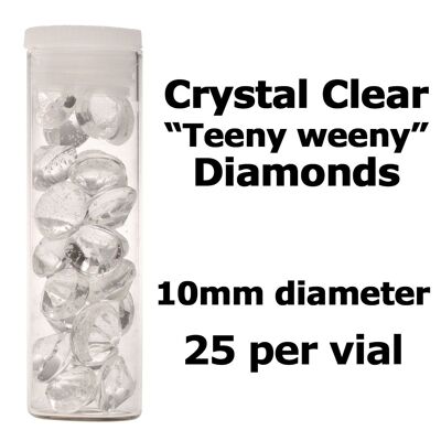 Crystal Candy Edible Isomalt Diamonds - 10mm. Clear