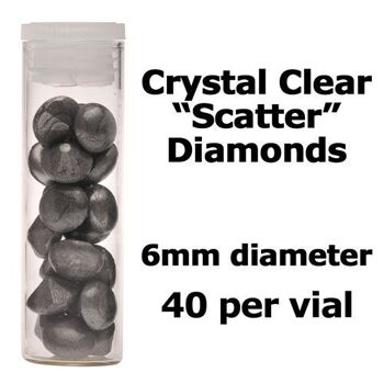 Diamants Isomalt comestibles Crystal Candy - 6 mm. Argent