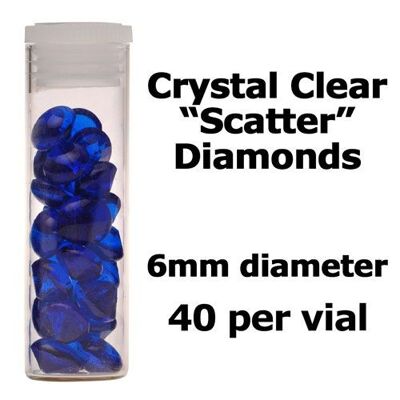 Crystal Candy Edible Isomalt Diamonds - 6mm. Sapphire
