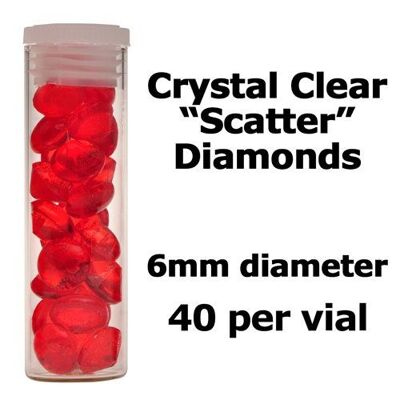 Crystal Candy Edible Isomalt Diamonds - 6mm. Red