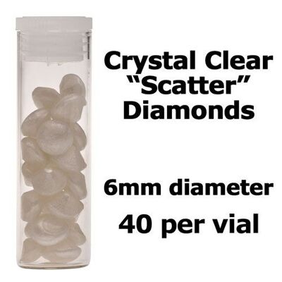 Crystal Candy Edible Isomalt Diamonds - 6mm. Pearl