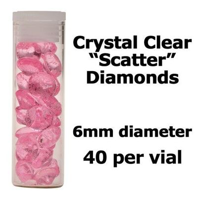 Crystal Candy Edible Isomalt Diamonds - 6mm. Pale Pink